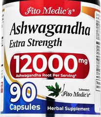 Ashwagandha 12000mg Extra Strength 90 Capsules 20:1 Root Extract