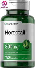 Horsetail Herb Capsules 800Mg | 180 Count | Non-Gmo, Gluten Free Herb Extract Su