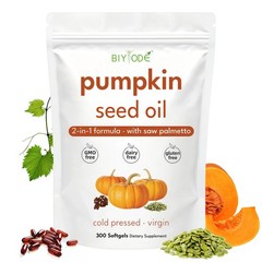Seed Pumpkin Oil 3000mg w/Saw Palmetto 300 Softgels + Magnesium Complex 90 caps