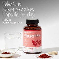 Saffron Supplements – 100% Pure Extract Capsules 60 Count (Pack of 1)