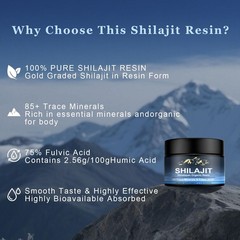 Himalayan Shilajit Organic Shilajit Resin, High Potency Shilajit for Men and Wom