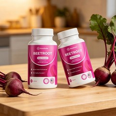 Rosabella Organic Beet Root Powder 1300mg Capsules Support Blood Pressure 60ct