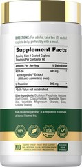 KSM-66 Ashwagandha 600mg | 120 Vegan Caplets | with L-Theanine | by Carlyle