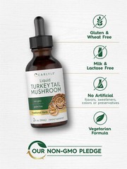 Turkey Tail Mushroom Liquid Extract | 2 FL Oz | Vegetarian Tincture | by Carlyle