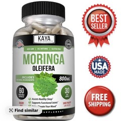 100% Pure Moringa 60ct Oleifera Leaf Superfood Antioxidant Greens Supplement