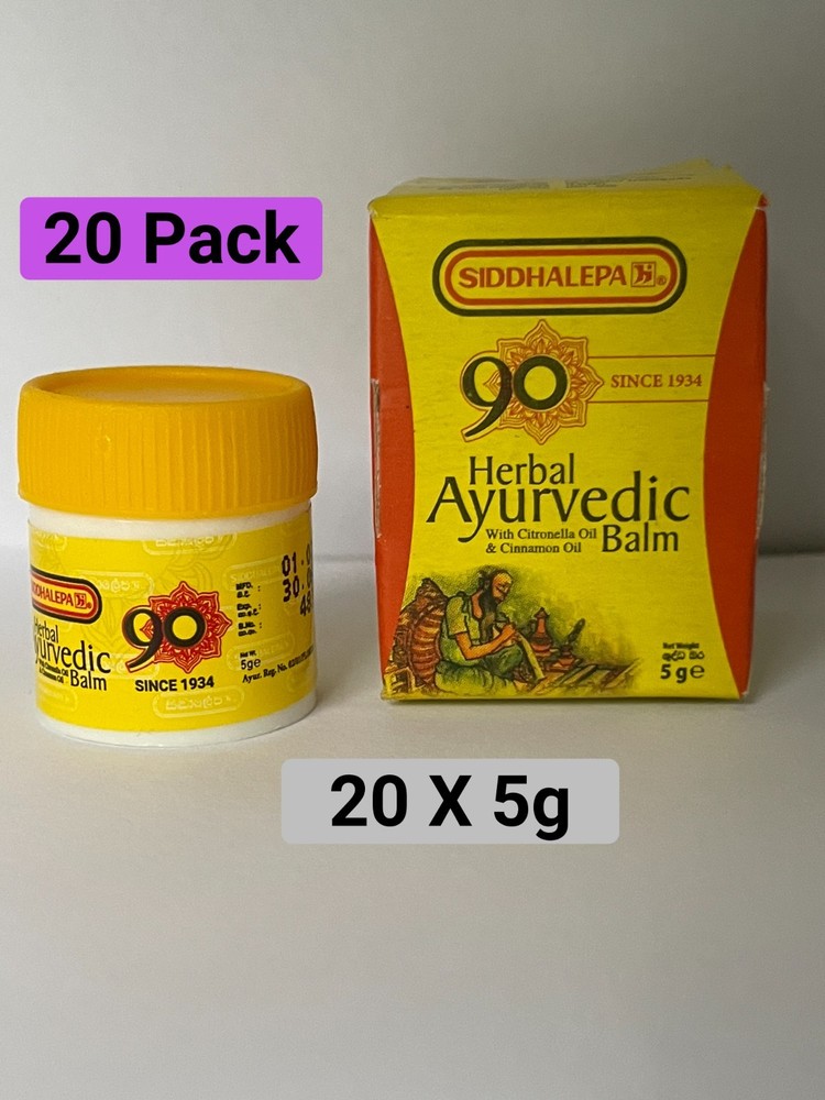 20x Siddhalepa Ayurvedic Balm 5g | Natural Relief For Muscle Aches & Pains