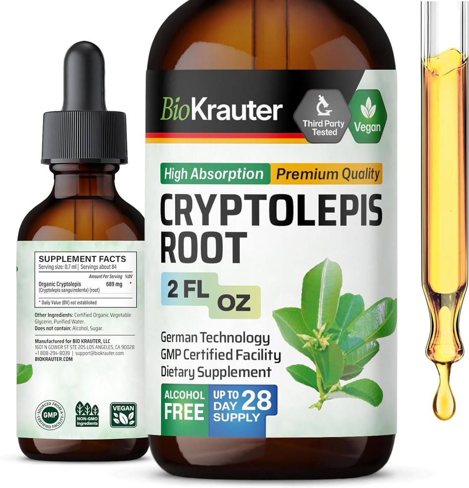 Cryptolepis Sanguinolenta Root Tincture – Detoxifying Liquid Cryplolepis Root Ex