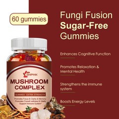Mushroom gummies help relieve fatigue anti-inflammatory antioxidant properties