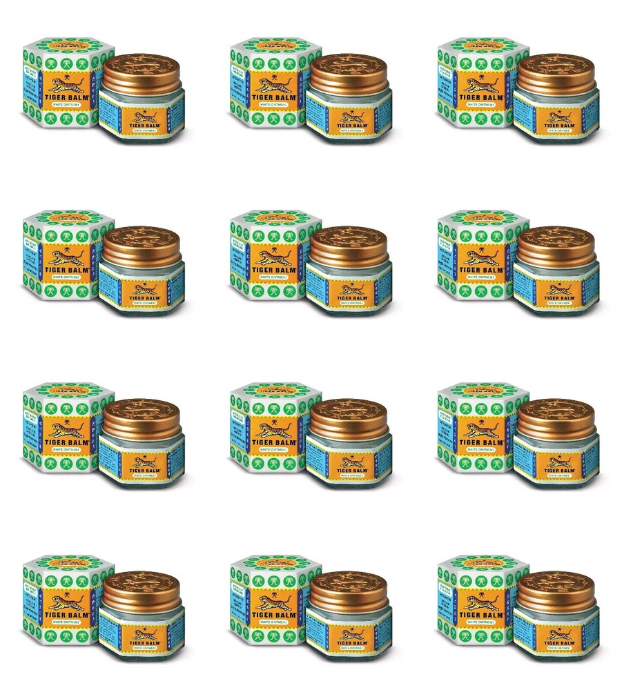 12 X Tiger Balm White | Stuffy Nose & Headache Relief | 9ml Each | Exp: 03/2028