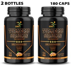 TURMERIC 95% CURCUMIN 10,000mg EXTRACT TUMERIC BLACK PEPPER ANTIOXIDANT 180 CAPS