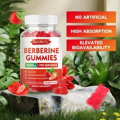 MEENCCD Berberine Gummies with Ceylon Cinnamon 1500mg 60 Count (Pack of 1)