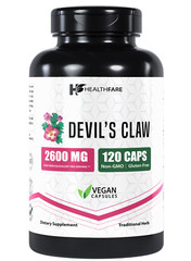 Healthfare Devils Claw 2600mg 120 Caps Supports inflammation Back Joint Pain USA