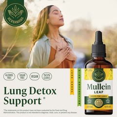 Mullein Drops for Lungs – Natural Respiratory Wellness, 56-Day Supply