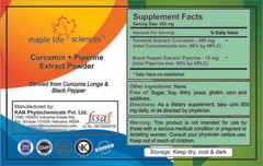 CURCUMIN 95% + PIPERINE 95% Extract Powder Bioavailable Curcumin Extract