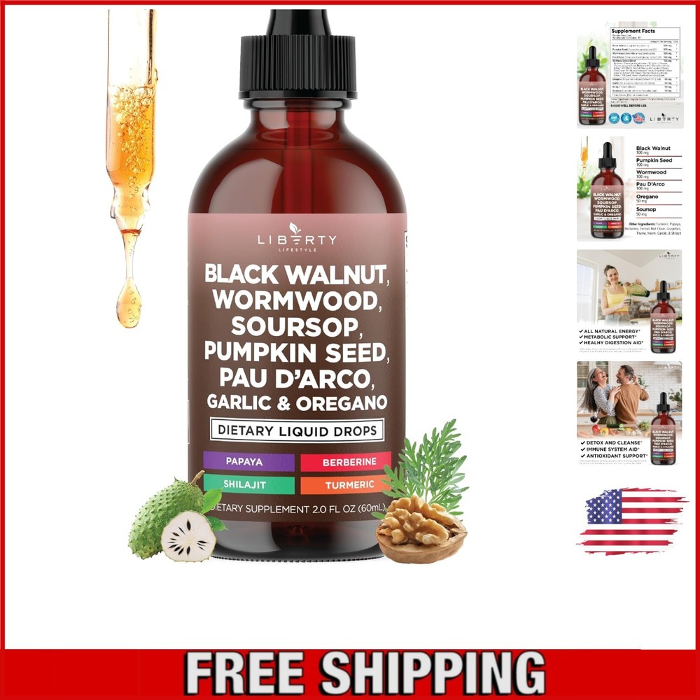 Defend Cleanse Liquid Drops – 2oz Black Walnut & Turmeric for Immune Support