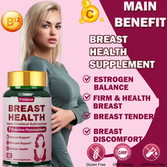 4x Breast Enhancement Pills & Estrogen Supplement Bigger Bust Women Female Chest