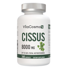 VitaCosmoX Cissus Quadrangularis (8000mg) 240 Capsules, Gluten Free & Non-GMO