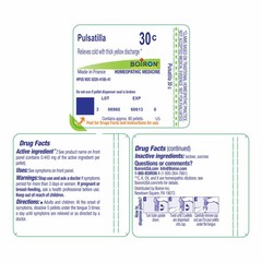 Boiron Pulsatilla 30C Homeopathic Medicine for 80 Count (Pack of 1), No Color
