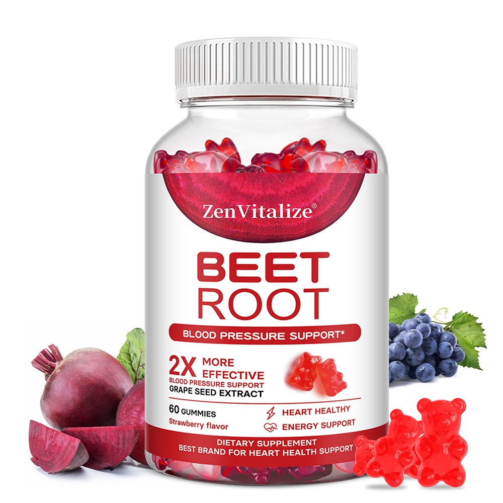 Beet Root Gummy Blood Pressure Support Heart Health Boosts Circulation 60 Pills