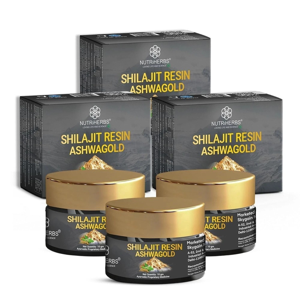 NUTRiHERBS Shilajit Resin Ashwagold 10g (Pack of 3) m518