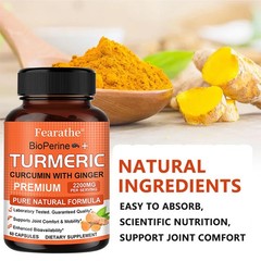 High Absorption Turmeric Curcumin Supports Joint Comfort Mobility 30/60/120caps