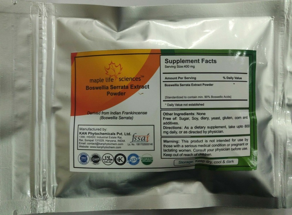 Boswellia Serrata Extract Powder (Indian frankincense) 90% boswellic acids