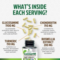 Glucosamine Chondroitin MSM 2100mg – 3x Strength Joint Support Supplement for Jo
