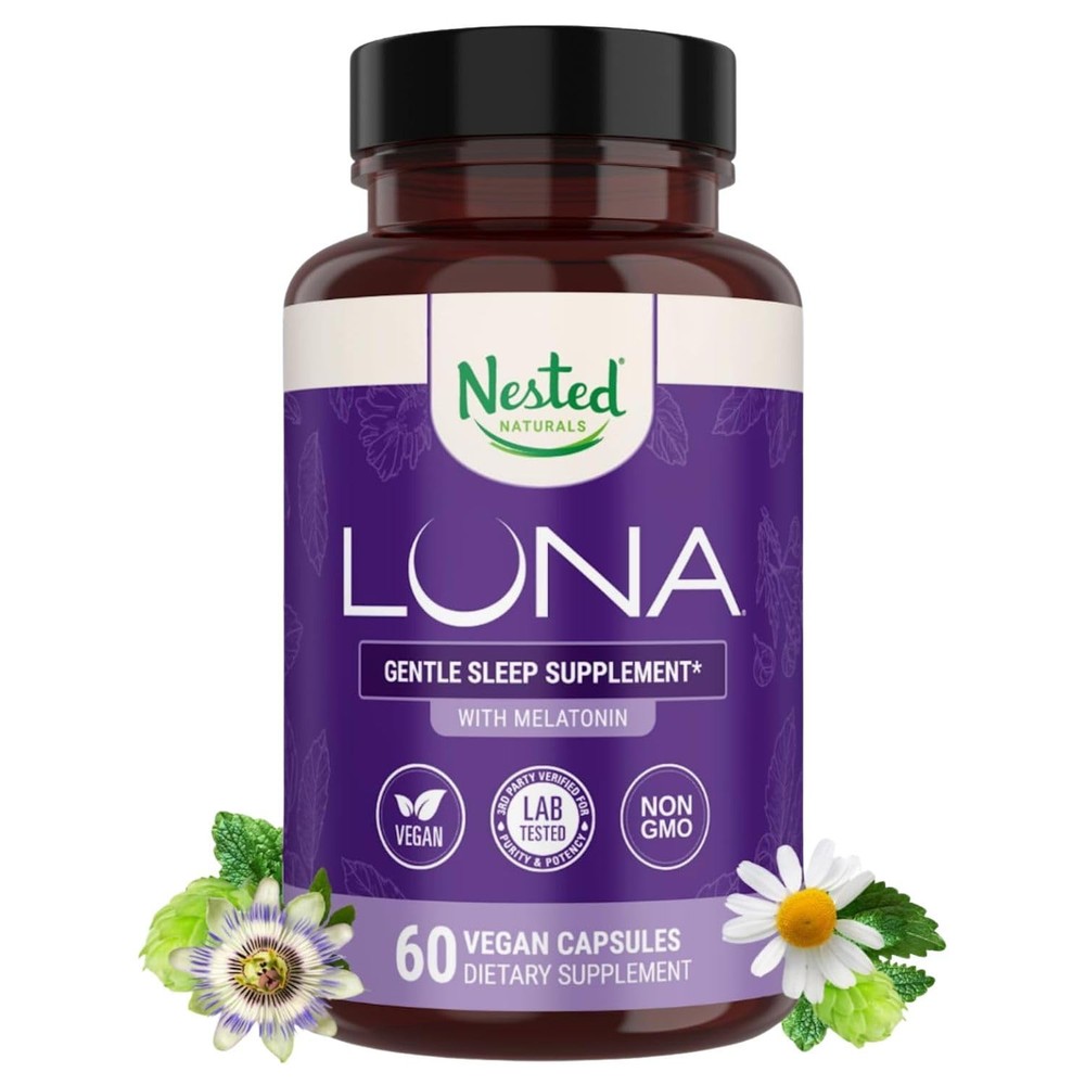 Nested Naturals Luna Sleep Aid – Non-Habit Forming 60 Count (Pack of 1)