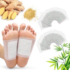 100Pads Natural Bamboo Vinegar Ginger Powder Foot Pads for Travel or Home Use