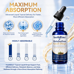 Natural Castor Navel Oil Drops Support Metabolism Liver Blood Sugar Health