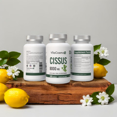 VitaCosmoX Cissus Quadrangularis (8000mg) 240 Capsules, Gluten Free & Non-GMO