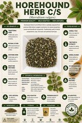 White Horehound Herb C/S Wild Crafted Marrubium vulgare Premium Herbal Tea USA