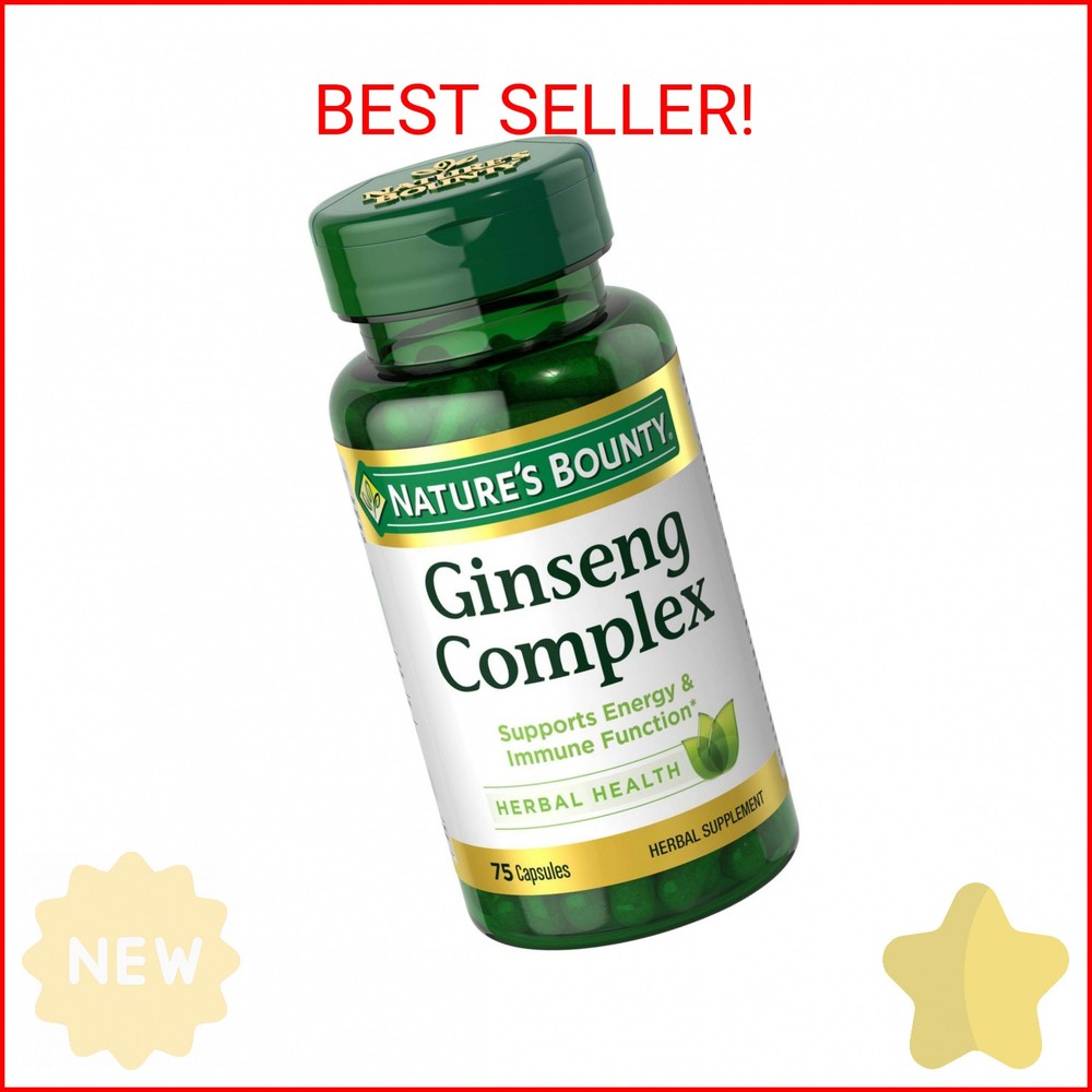 Ginseng by Nature’s Bounty, Ginseng Complex Capsules Supports Vitality & Immune