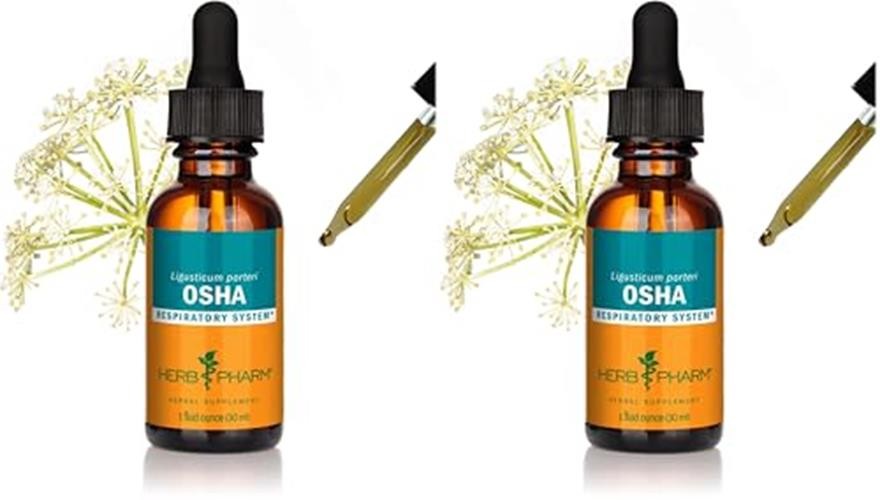 Herb Pharm Osha Root Liquid Extract for Respiratory Support – Assorted Sizes