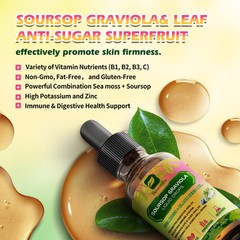3 Pack 8-in-1 Soursop Liquid Drop W/Balckseed Oil Soursop Graviola Extract (5:1)