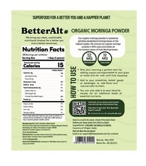 Better Alt Organic Moringa Powder, USDA Certified – Moringa Leaf Powder,Perfe…