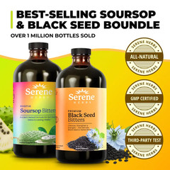Serene Herbs Soursop & Black Seed Bitters Bundle | Organic Herbal Detox for Dige