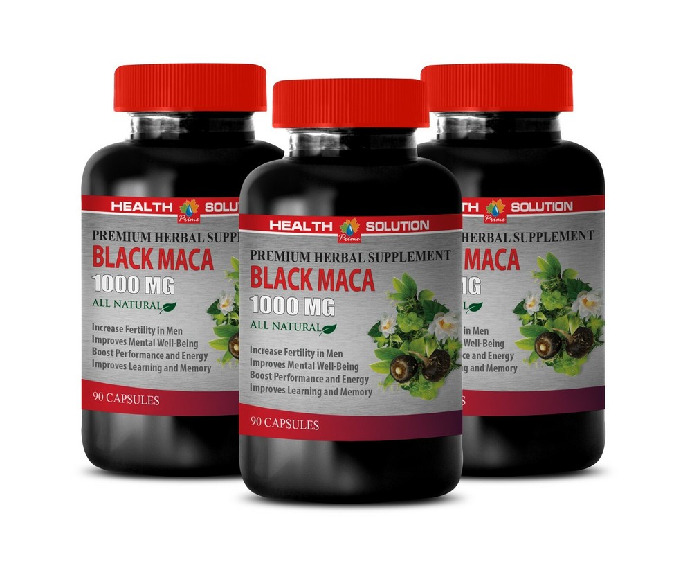 athletic performance supplements – BLACK MACA ROOT – mood boost adult 3 BOTTLE