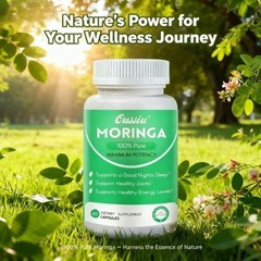 60 ct 800mg Capsules MORINGA for Immune Support & Gut Health 100% Pure exp 12/26