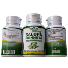MAX Strength Bacopa Monnieri Extract 1000mg Organic 60 Capsules BRAIN FUNCTION