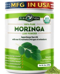 Organic Moringa Powder 100% Pure Leaf – USDA Certified, Perfect for Smoothies &