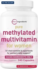 Micro Ingredients Pure Methylated Multivitamin for Women, 240 Capsules | 32-in-1