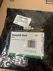 Frontier Whole Fenugreek Seed 16 oz (453 g) 12/2028