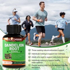 Dandelion Root Supplement 3750mg, 100% Vegetarian, Non-GMO, Gluten Free, 120 Cap