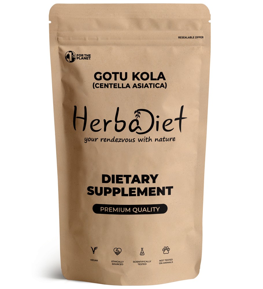 Gotu Kola Extract Powder Centella Asiatica 20% Asiaticosides Anxiety Depression