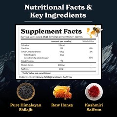 Better Alt Pure Himalayan Shilajit Sticks Organic with Honey, Organicly Sweeter