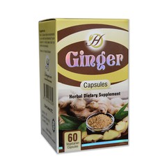 Ginger Capsule, 60 Capsules, Herbal Dietary Supplement, Natural Remedy