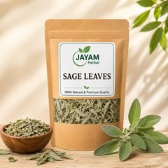 Jayam herbal Dried White Sage Leaves 100g | Premium Natural White Sage Dried