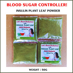 Insulin Plant Leaf Ground Powder Fiery Diabetic Blood Sugar Support Tea 50g