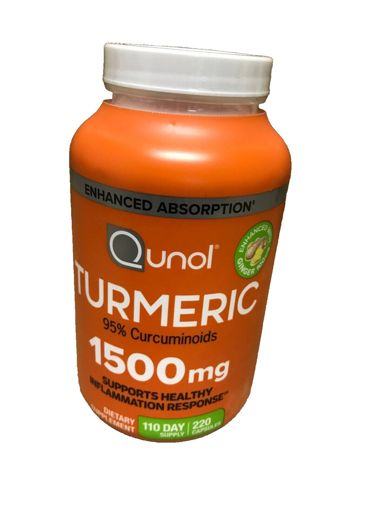Qunol Turmeric 1,500 mg.,220 Capsules 110 days Supply EXP 01/2027 FAST SHIPPING
